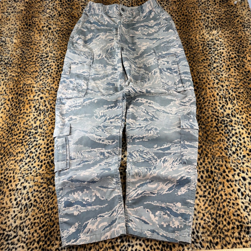 US Air Force ABU Digital Tiger Stripe Camo Cargo Pants Mens 30x31 Utility